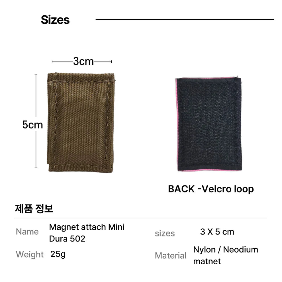 Durawork マグネットアタッチメントMINI Dura502 BLK/BRW/YL-