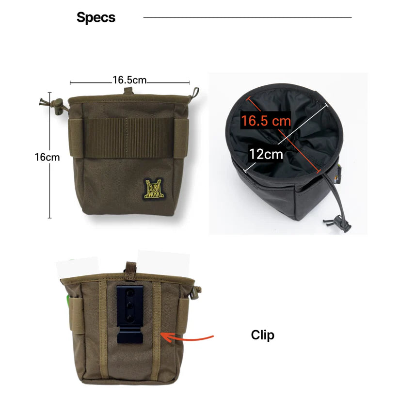 Durawork ビッグマウスポーチ Dura203 BLK/BRW/WHT