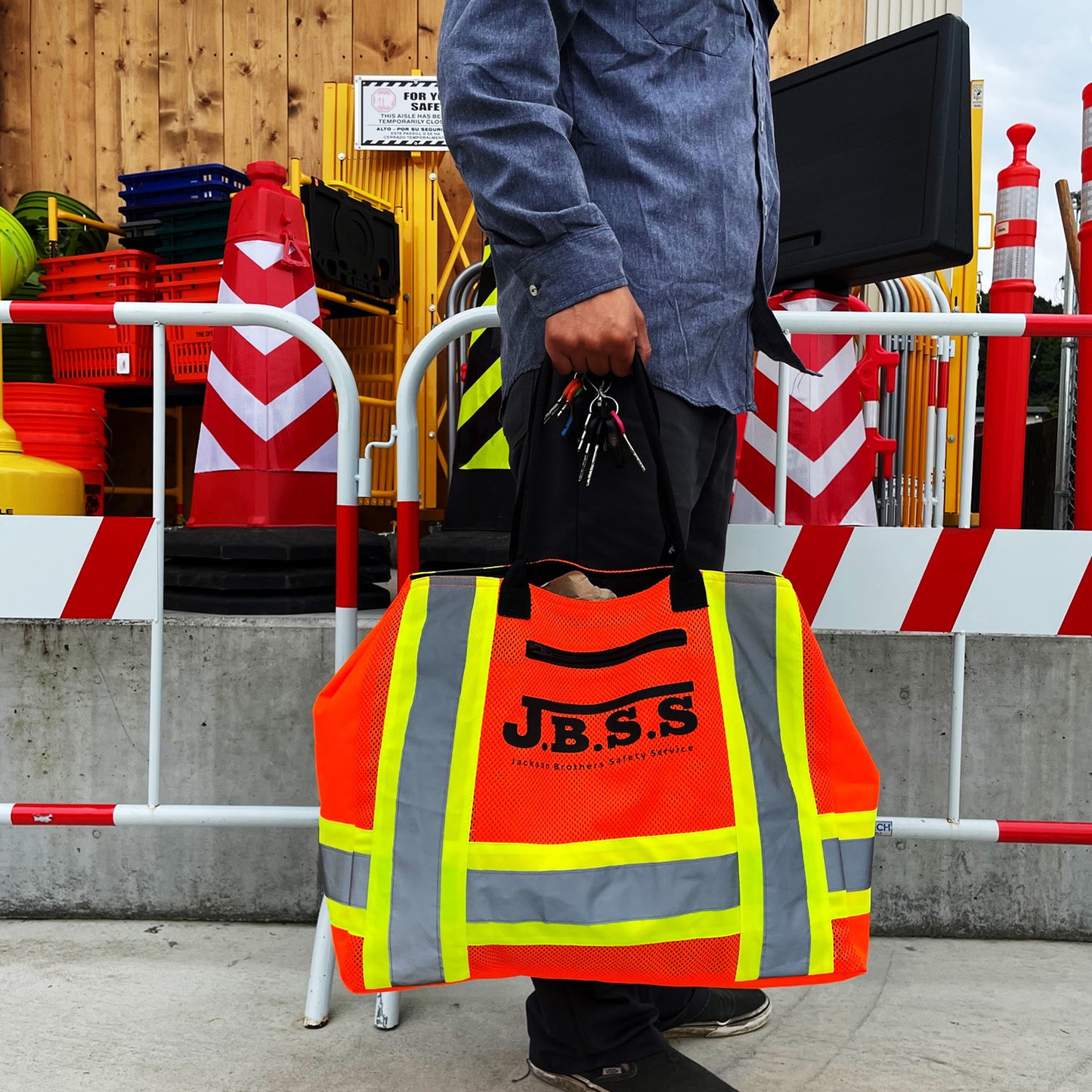 JBSS Hi-VisハードハットBAG JB-TOT-OR/YE/GR-