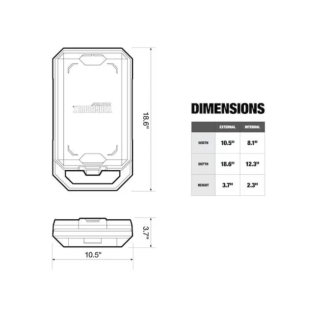 TOUGHBUILT STACK TECH オーガナイザー【ハーフサイズ】 TB-B1-O-10C-
