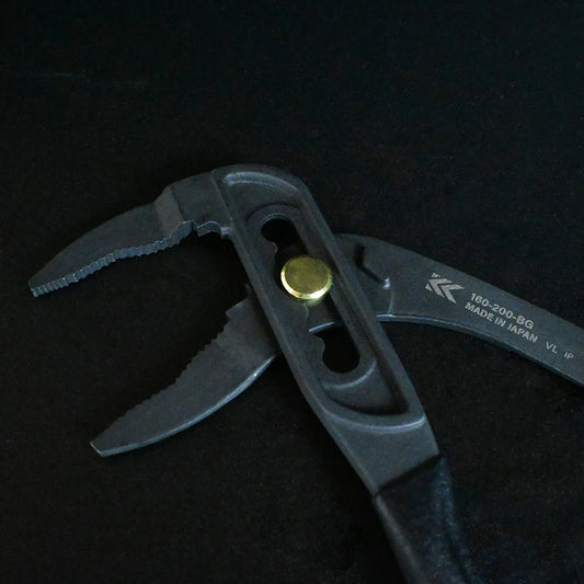 【予約商品】フジ矢 薄型ウォーターポンププライヤー(黒金) 160-200-BG