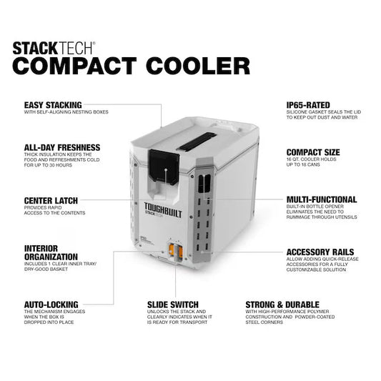 TOUGHBUILT STACK TECH ハードクーラー16qt TB-B1-C-60C-