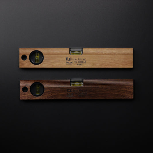 金津屋商店×エビス 磁石付 木目調レベル 300mm EK-30OAKDBM/LBM【金津屋商店オリジナルデザイン】-