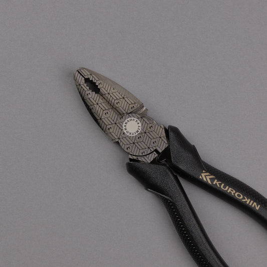 フジ矢 偏芯パワーペンチ(黒金)200mm 3000N-200BG 【金津屋商店オリジナルデザイン:亀甲網代】-