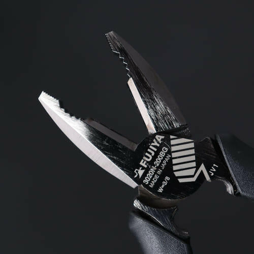 フジ矢 偏芯パワーペンチ(黒金)バリ取り機能付き 200mm 3020N-200BG