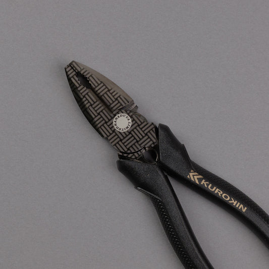 フジ矢 偏芯パワーペンチ(黒金)バリ取り機能付き 200mm 3020N-200BG 【金津屋商店オリジナルデザイン:三崩し】-