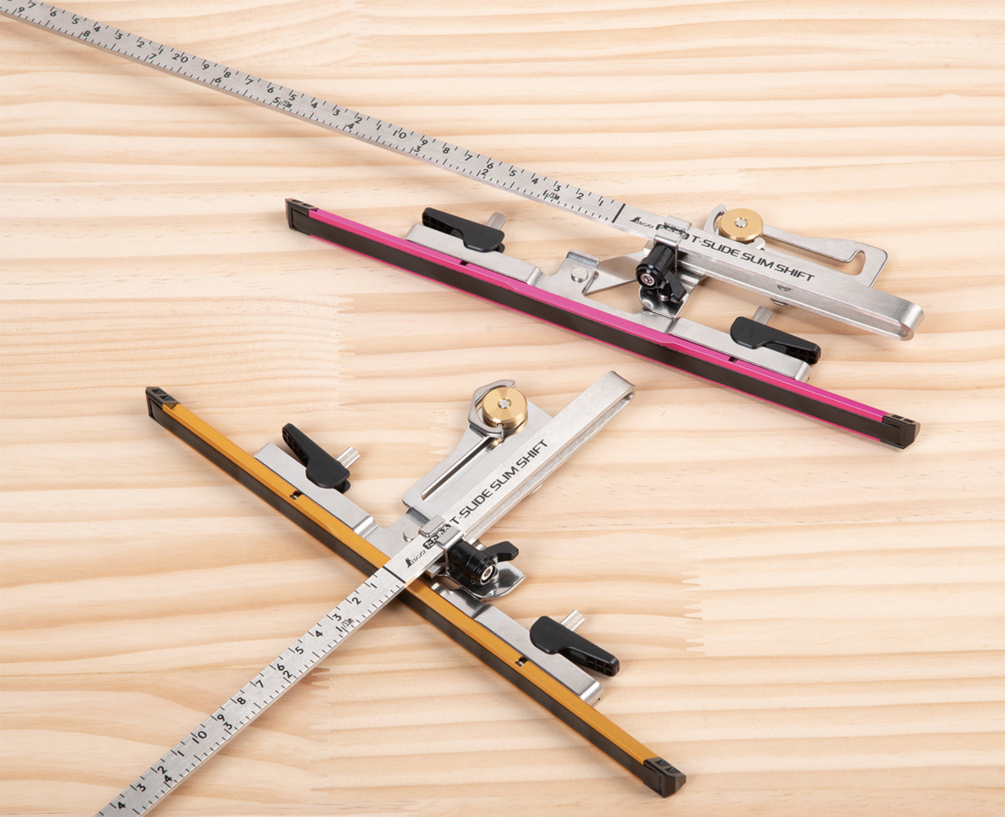 シンワ 丸ノコガイド定規たためるTスライドスリムシフト 3サイズ 限定色