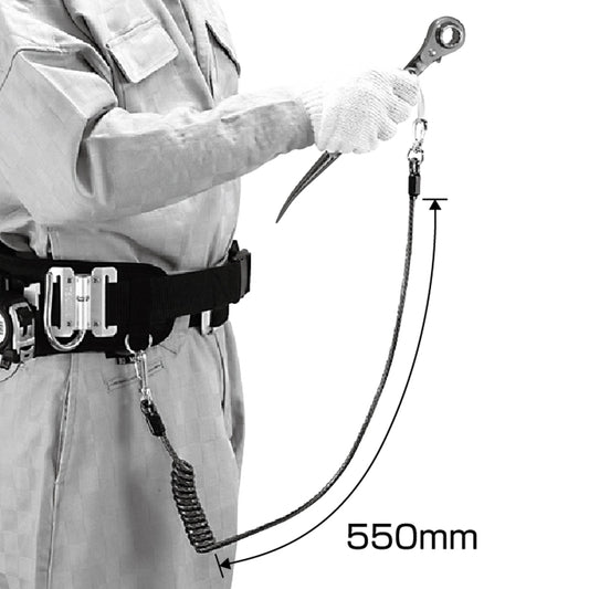 タジマ コイル式安全ロープ 極太 AW-AZRGBK-