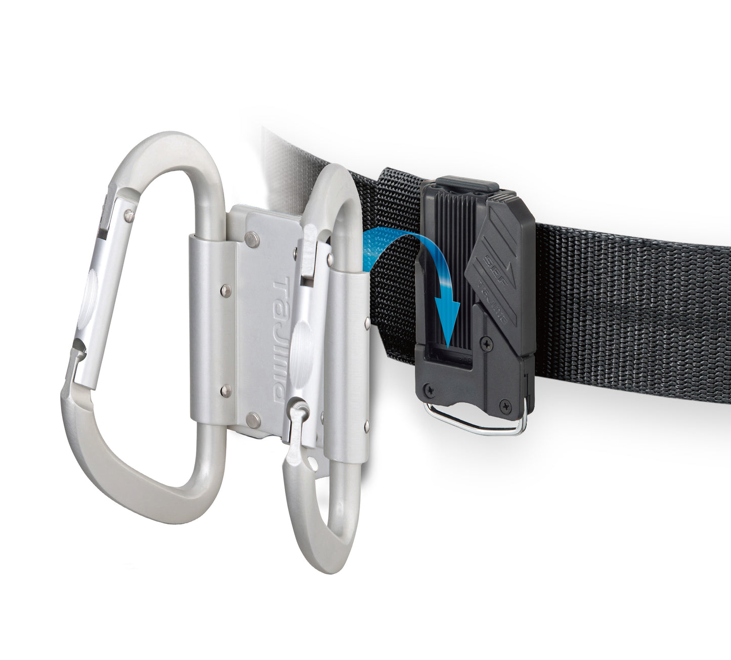 タジマ セフ工具ホルダーアルミ カラビナ大 ダブル SFKHA-CLW-