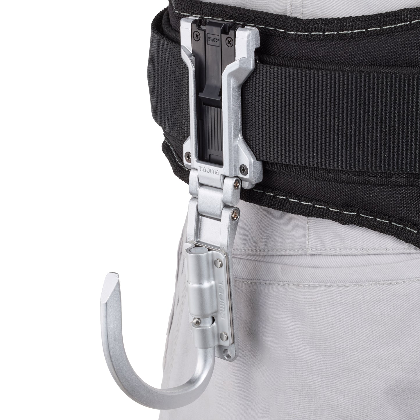 タジマ カスタムセフホルダー用工具ホルダーアルミ スリムJフック 折りたたみ SFPSKHA-JF