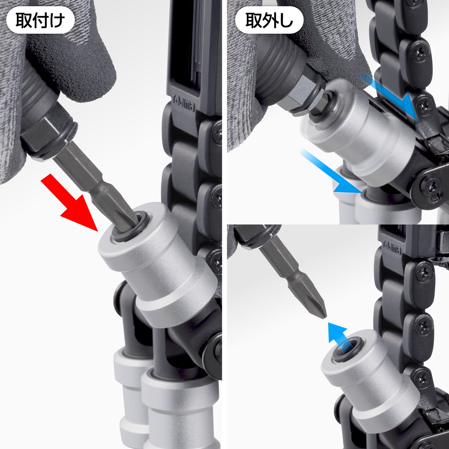 タジマ セフ工具ホルダー ビットホルダー 3連 SFKHI-BH3-