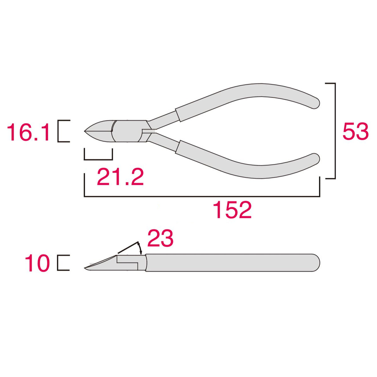 フジ矢 スタンダードニッパ(黒金)60S-150BG-ニッパー-60S-150BG-金津屋商店