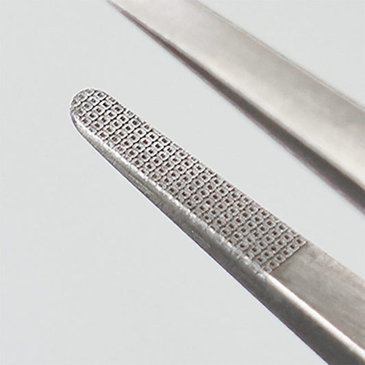 ANEX ラバーグリップ付 ステンレスピンセット【はじピン】先丸鷲型120mm 217-H