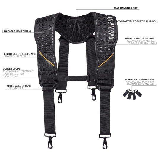 TOUGHBUILT GelFit プロフェッショナルパッドサスペンダー TB-CT-51G