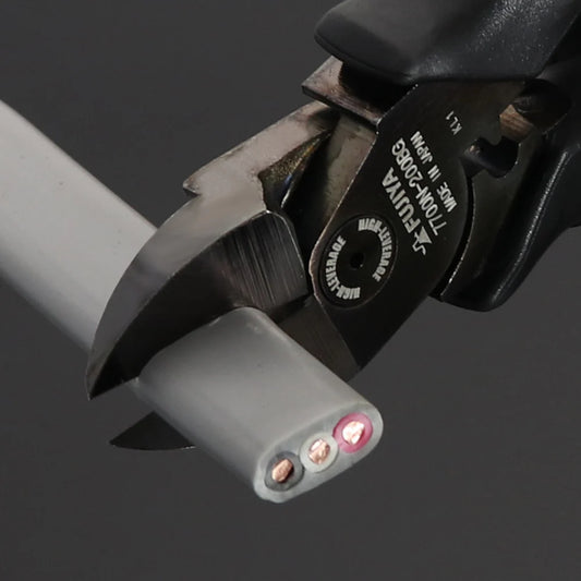 フジ矢 電工名人偏芯薄刃ニッパ(黒金)200mm 7700N-200BG