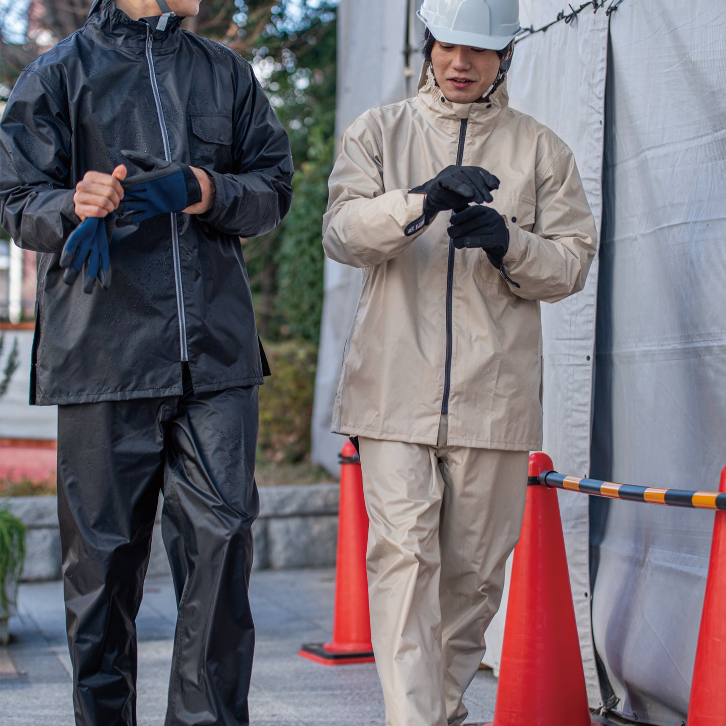 Makku いぶし銀レインスーツⅡ AS-4100 ブラック-