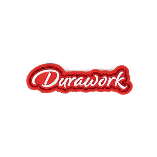 Durawork オリジナルラバーワッペン 黒黄/赤白-