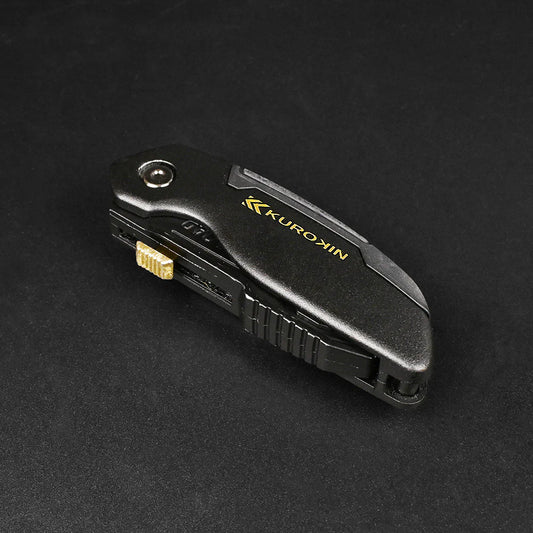【予約商品】フジ矢 電工ユーティリティナイフ折りたたみタイプ(黒金) FK12-BG-