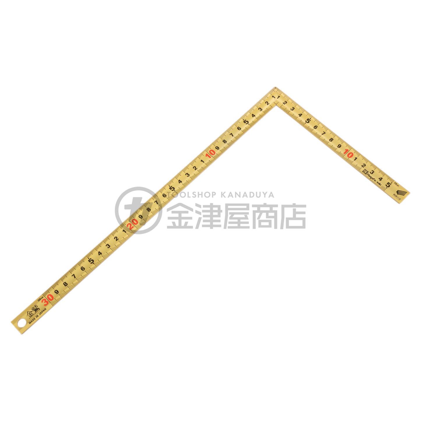 新潟精機 金鷲 金曲尺 30cm /1尺 快段目盛 併用目盛り GSHD-3010KD-曲尺-GSHD-3010KD-金津屋商店