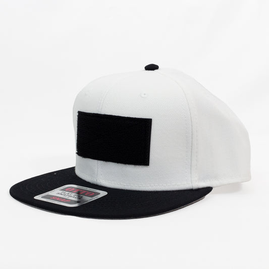 金津屋商店 【好きなワッペンを貼る】オリジナルフラットバイザー ワッペンキャップ ツートンカラー-