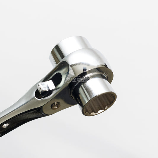 TOP工業 特注 鳶仕様ステンレスラチェットレンチ(シノ付) 19×24 SRM-19×24BT カスタム-SRM-19X24BT-CUS