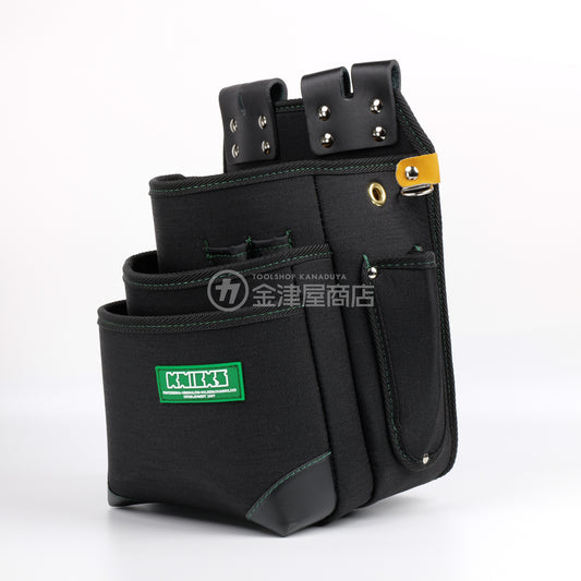 【数量限定復刻版グリーンタグ】ニックス(KNICKS) アスティオンナイロン生地 チェーン式特殊軽量3段腰袋 KB-212NSDX-KB-212NSDX