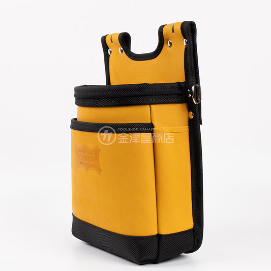 ニックス(KNICKS) グローブ革建築用2段腰袋【バリスティック縁巻・底補強】KGC-201BA(キャメル)