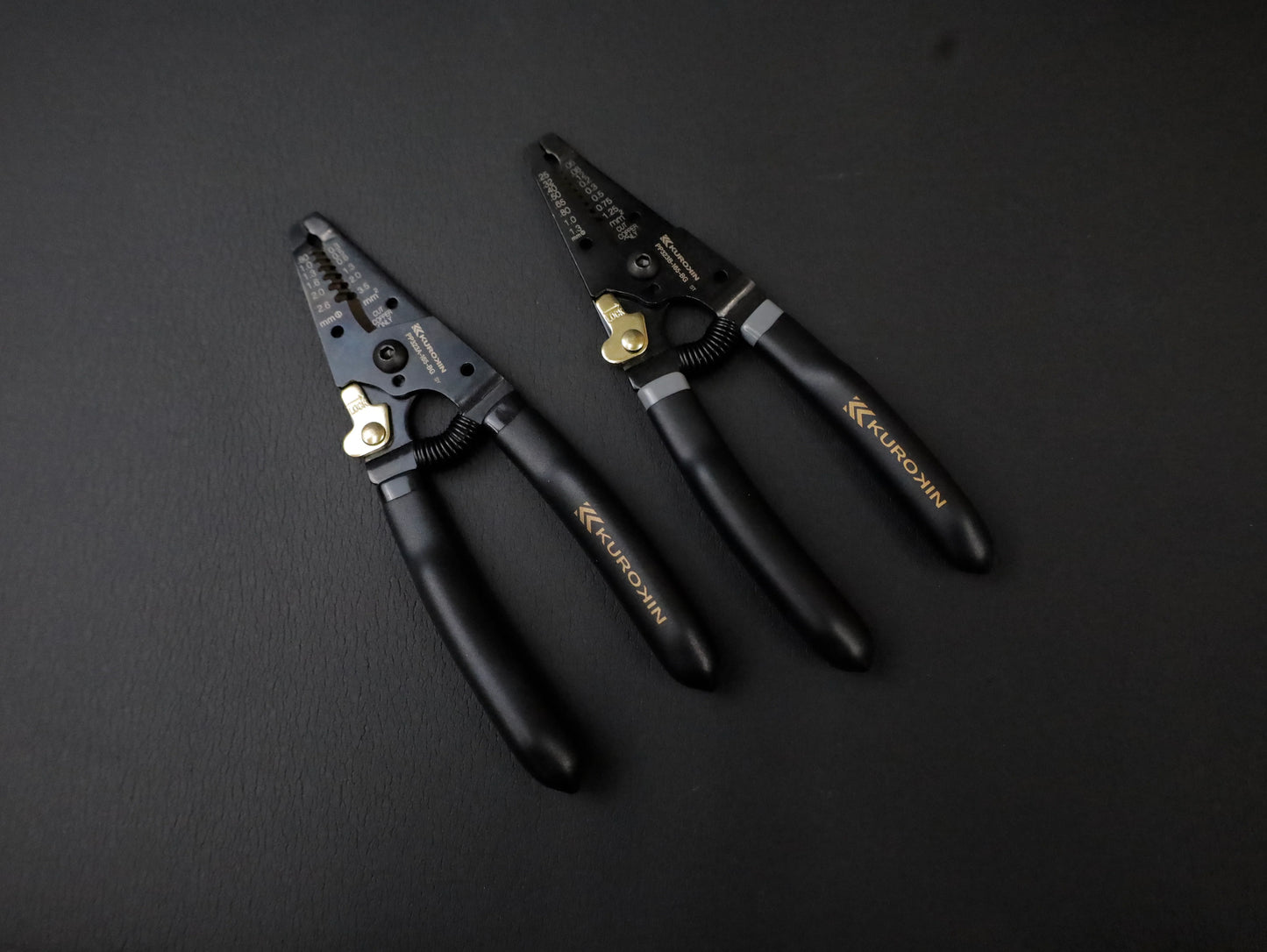 フジ矢 ワイヤーストリッパ(黒金)バネ付きA型/B型 165mm PP323A-165-BG-