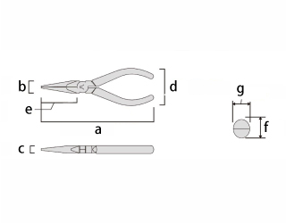 フジ矢 メカニックプライヤー(クロスローレット)(黒金)200mm 353R-200BG-メカニックプライヤー-353R-200BG-金津屋商店