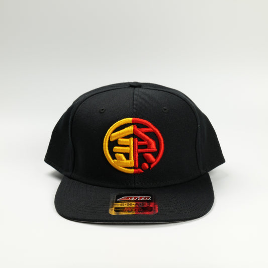 金津屋商店×大中小店コラボ オリジナルフラットバイザーキャップ ブラック-kanaduya-cap06