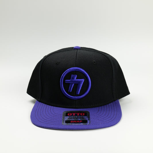 金津屋商店 オリジナルフラットバイザーキャップ パープル/ブラック-kanaduya-cap02