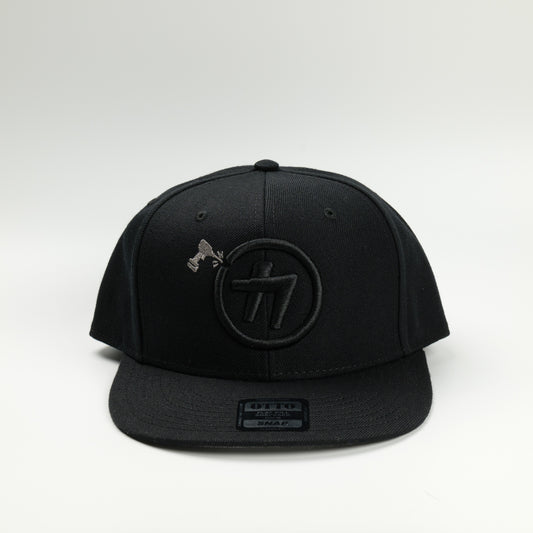 金津屋商店 オリジナルフラットバイザーキャップ ブラック-kanaduya-cap01