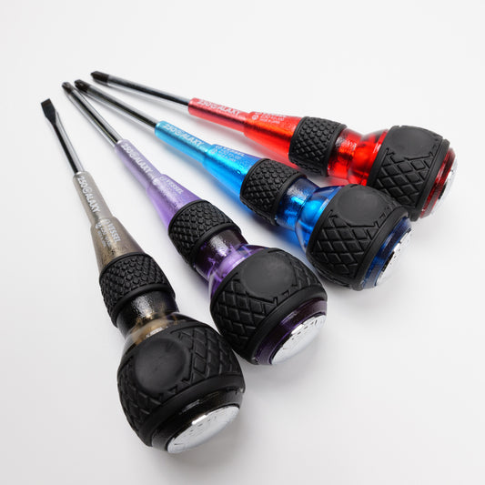 ベッセル 安全貫通ドライバー2本組 ギャラクシー<赤/青/紫/黒>【限定】250-2PS-