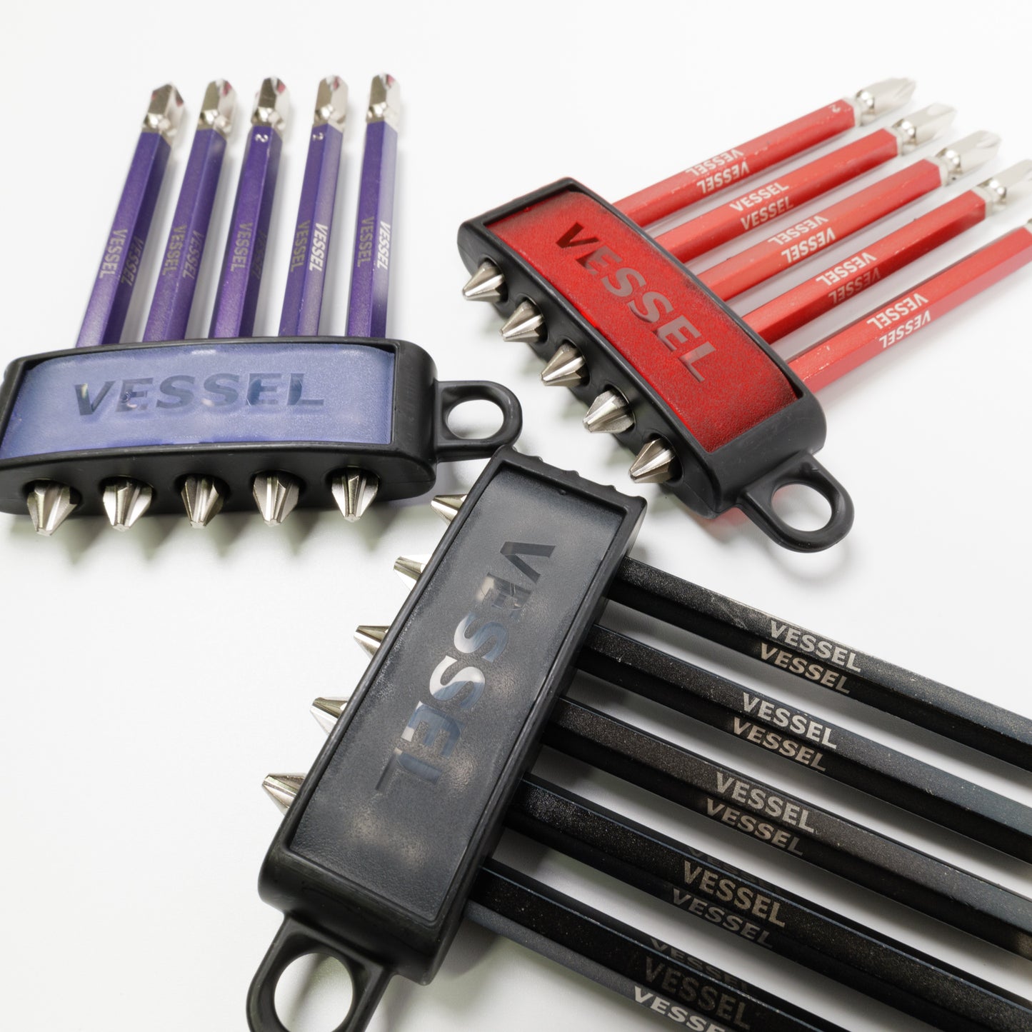 ベッセル 両頭剛彩ビット5本組 ギャラクシー<赤/青/紫/黒>【限定】GS5P-