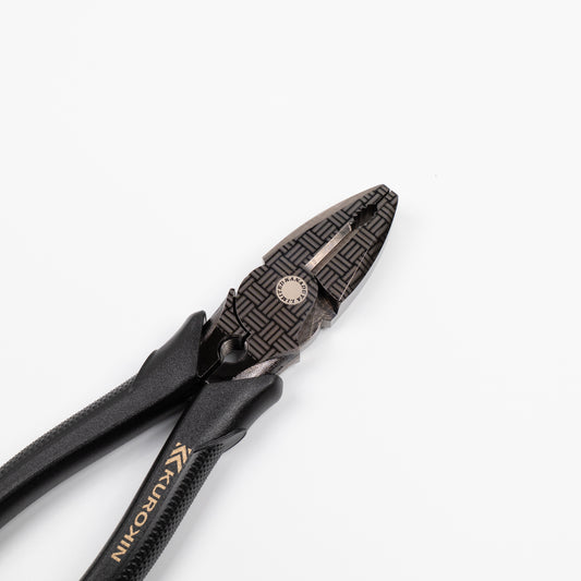 フジ矢 偏芯パワーペンチ(黒金)バリ取り機能付き 225mm 3020N-225BG 【金津屋商店オリジナルデザイン:三崩し】-