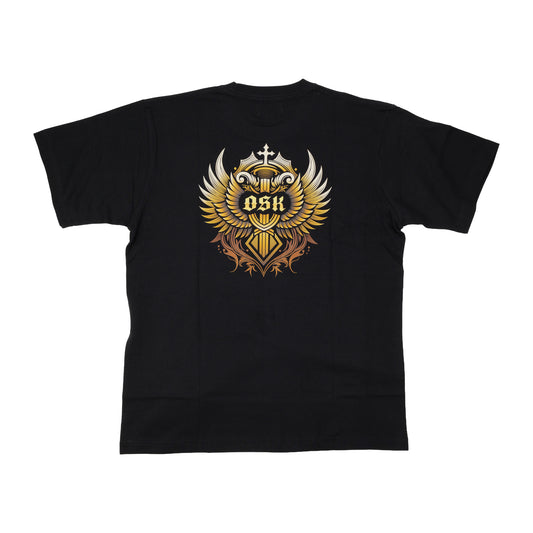 OSKTools 6.2oz ヘビーウェイト エンブレムロゴTシャツ ブラック-
