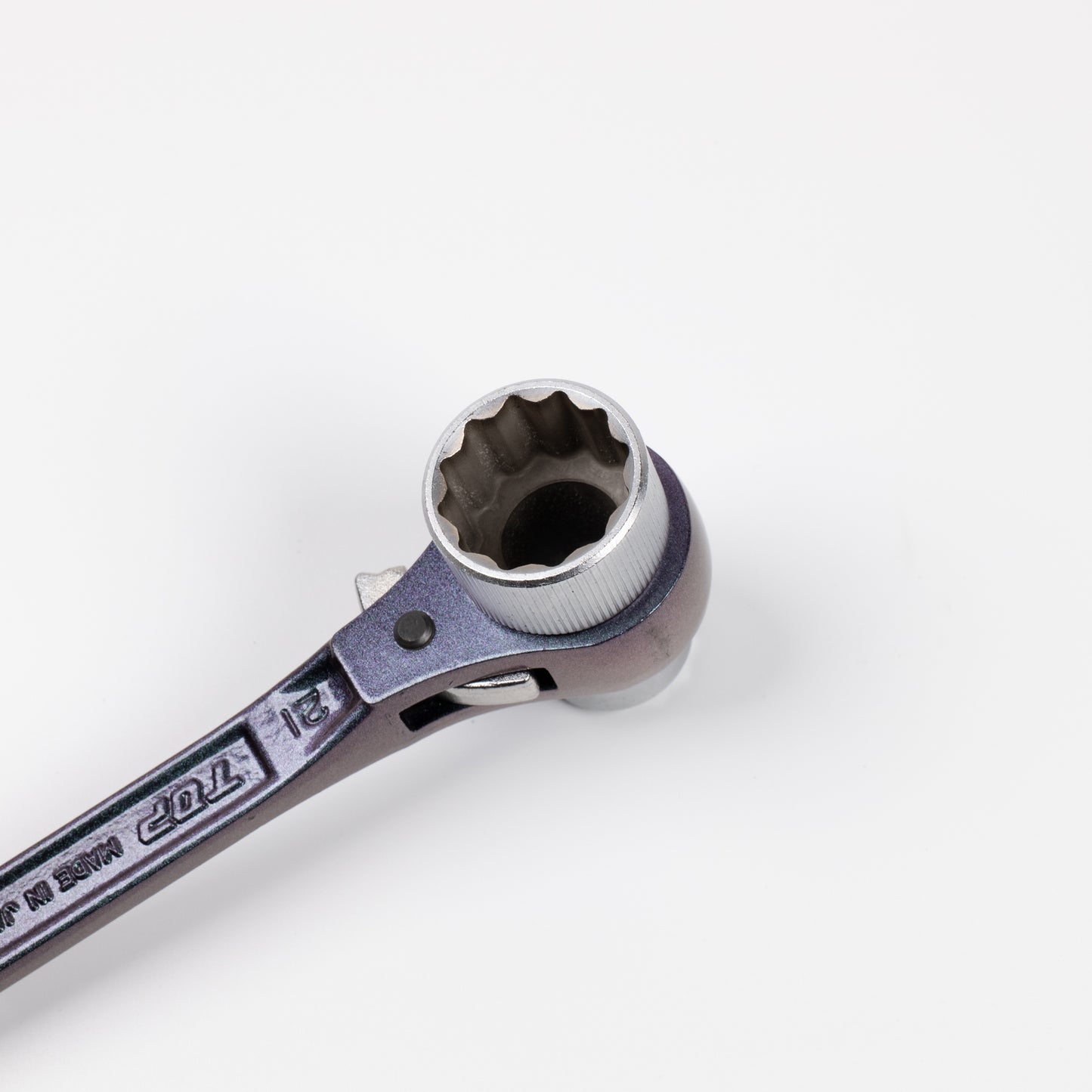 TOP工業×高儀 17×21コンパクトショートラチェットレンチ 限定カメレオンカラー B品