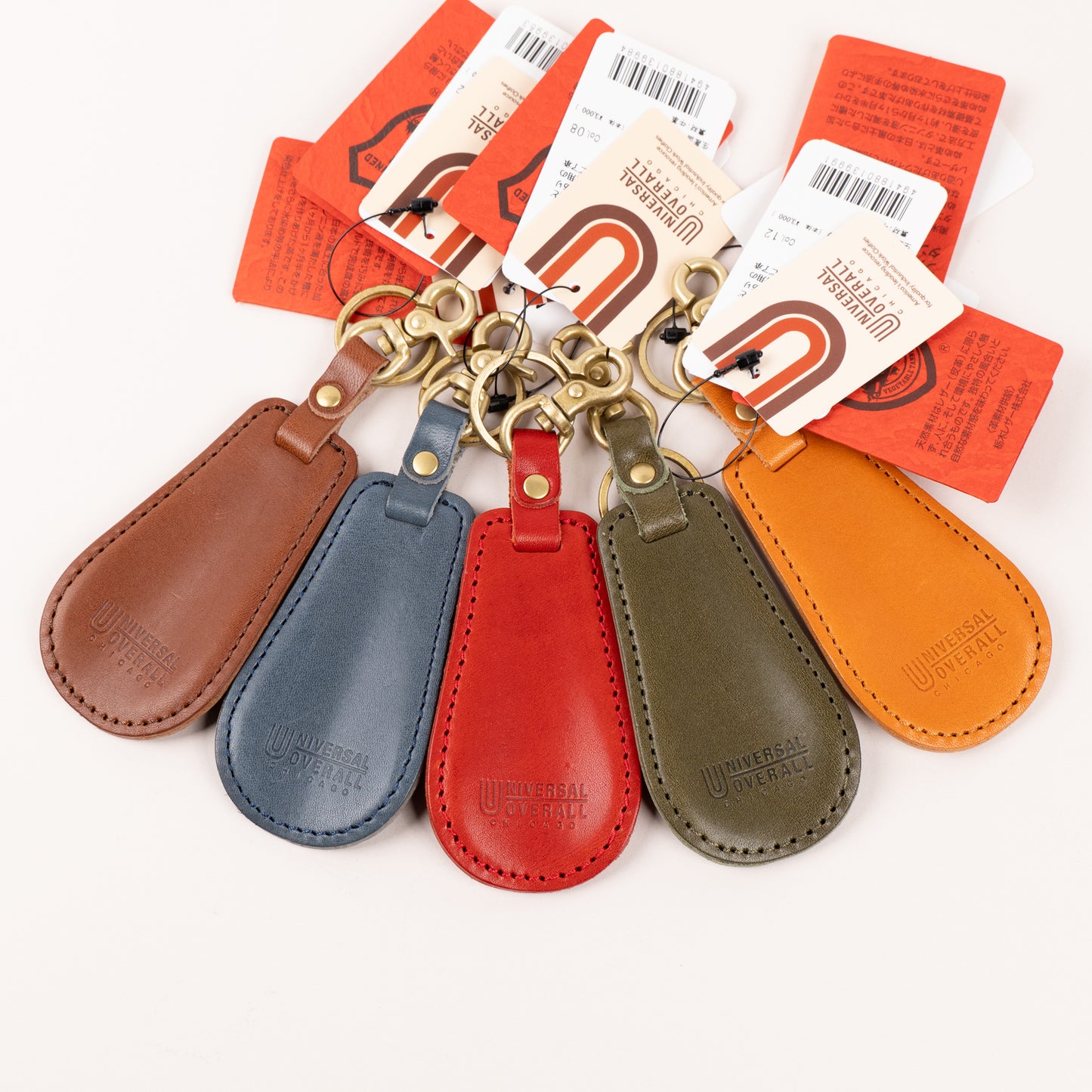 UNIVERSAL OVERALL 栃木レザー靴べらキーホルダー UV156AR