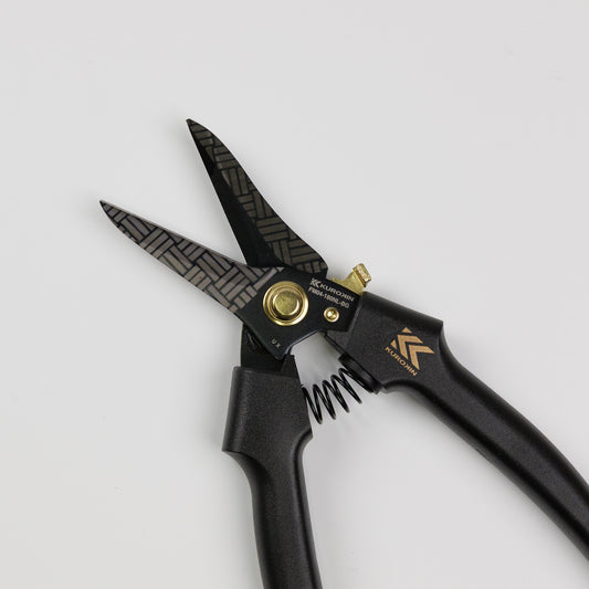 フジ矢 電工ストレートバサミ ロック付 (黒金) FM04-180NL-BG 【金津屋商店オリジナルデザイン:三崩し】-