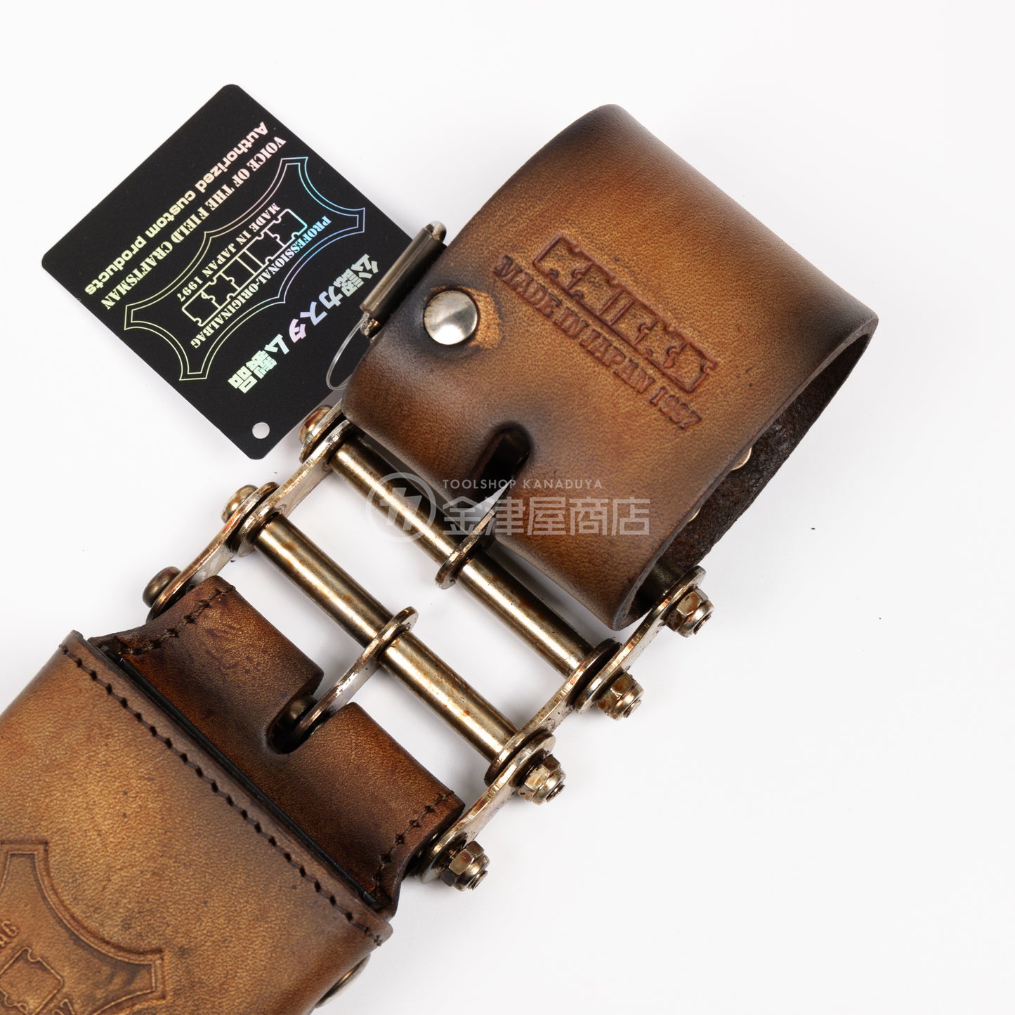 ニックス(KNICKS) 総ヌメ革3連結チェーンタイプ鳶レベルホルダー KNS-100LDX3【ヴィンテージカラー】-KNS-100LDX3-VC