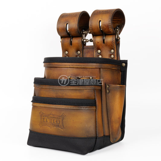ニックス(KNICKS) 最高級硬式グローブ革3段腰袋チェーンタイプ バリスティック補強仕上げ KGC-301DDX【ヴィンテージカラー】-KGC-301DDX-VC