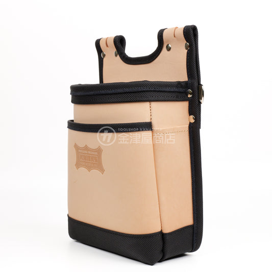 ニックス(KNICKS) ヌメ革建築用2段腰袋【バリスティック縁巻・底補強】KNS-201BA-KNS-201BA