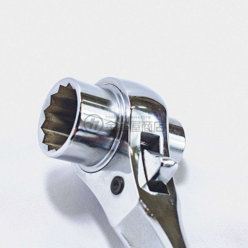 TOP工業 受注生産 総磨きツイストラチェットレンチ17×21 長直/鳶仕様-