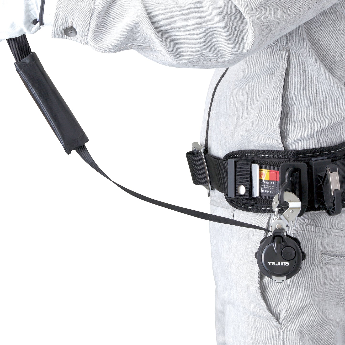 タジマ 新規格胴ベルト用ランヤード スチールL1フック B1VR150-CL1-ランヤード-金津屋商店