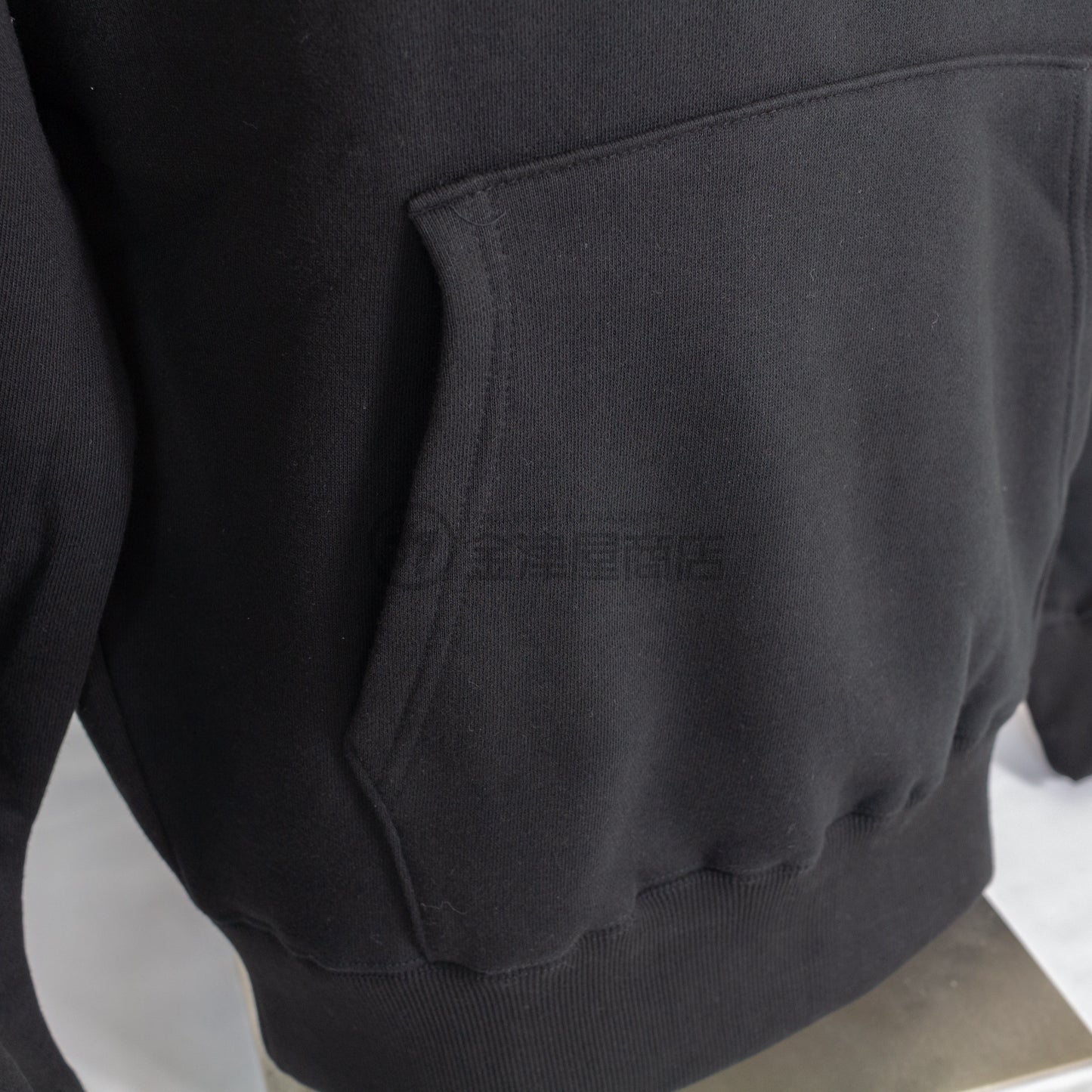 金津屋商店 ボックスロゴ フードプルパーカー 10.0oz ブラック-パーカー-金津屋商店