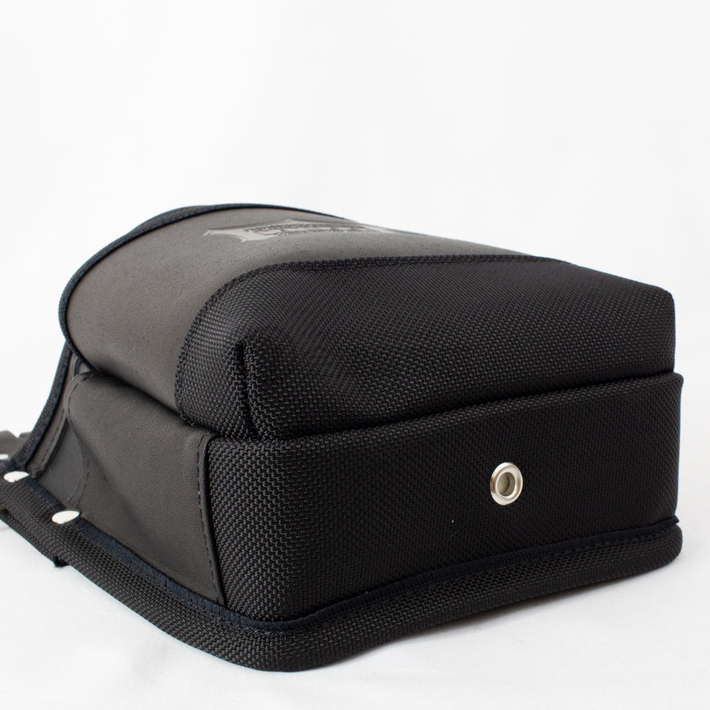 ニックス(KNICKS) 鳶職向仕様ツーウェイタイプヌメ革2段腰袋 底・縁補強タイプ KBS-201TB-腰袋-金津屋商店