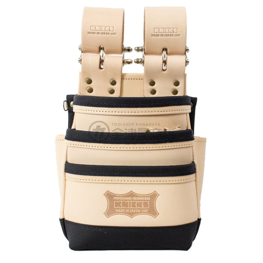 ニックス(KNICKS) 総ヌメ革使用 3段腰袋 チェーンタイプ バリスティック補強仕上げ KNB-301DDX/KBB-301DDX-KNB-301DDX