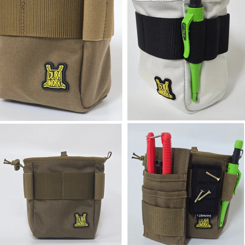 Durawork ビッグマウスポーチ Dura203 BLK/BRW/WHT