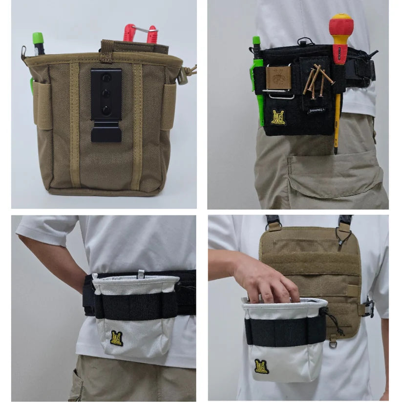 Durawork ビッグマウスポーチ Dura203 BLK/BRW/WHT