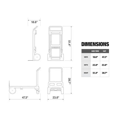 TOUGHBUILT STACK TECH コンバーチブルハンドトラック TB-B1-T-20-
